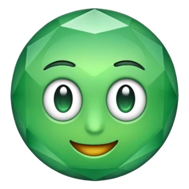 Emoji diamante verde sticker