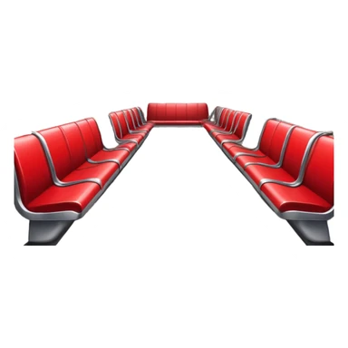 Soviet metro interior with red seats sticker