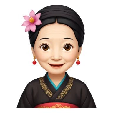 Chinese old woman sticker