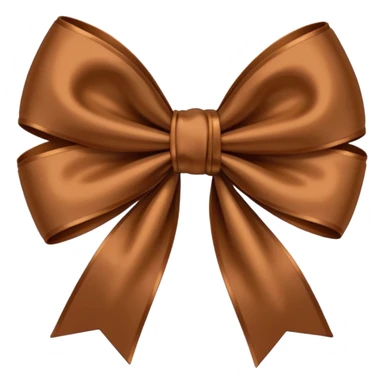 Brown bow sticker
