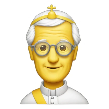 john paul Ii as a yellow submarine sticker