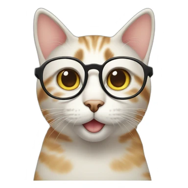 Cat with glassesu sticker