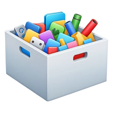 Box full of desktop material  sticker