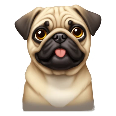 Perro pug  sticker