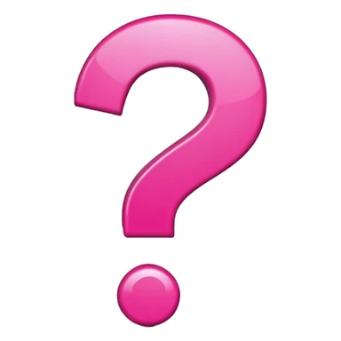 Pink question icon sticker