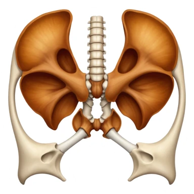 Human woman Pelvic bone sticker