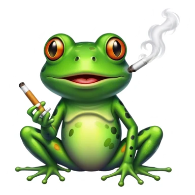 Rainbow frog smoking  sticker
