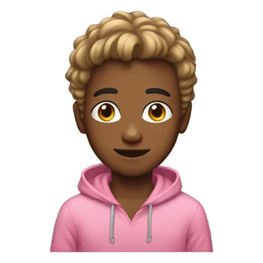 Shirtless boy with pink hoodie  sticker