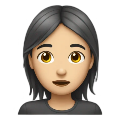 fille qui pleure  sticker