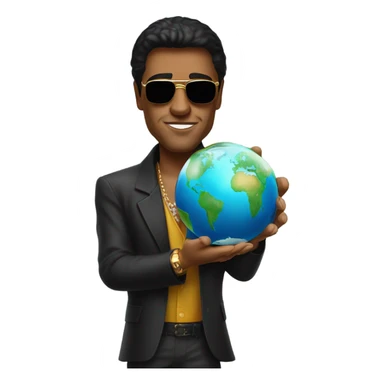 Tony Montana sunglasses with the world in his hands sticker