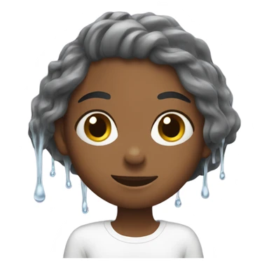 girl washing hair sticker