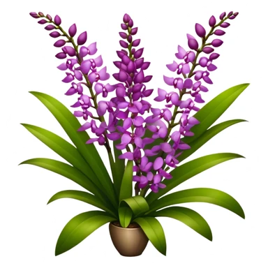 super big bouquet Rhynchostylis Orchid, stem, leaf sticker