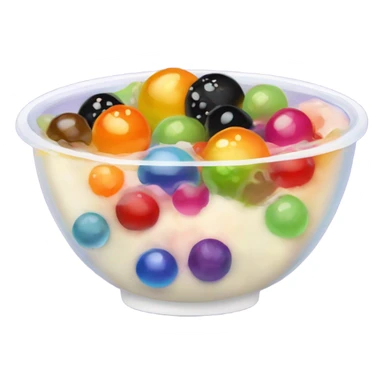 boba topping in a small bowl sticker