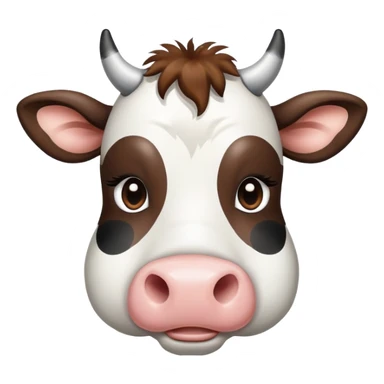 a cute cow with black and white spots sticker