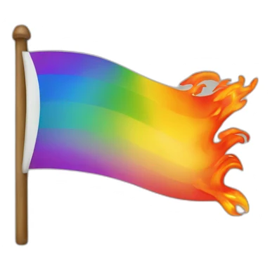 lgbt flag fire sticker