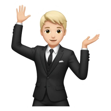male dancer with suit clothes sticker