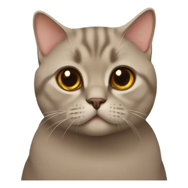 brown british shorthair cat sticker