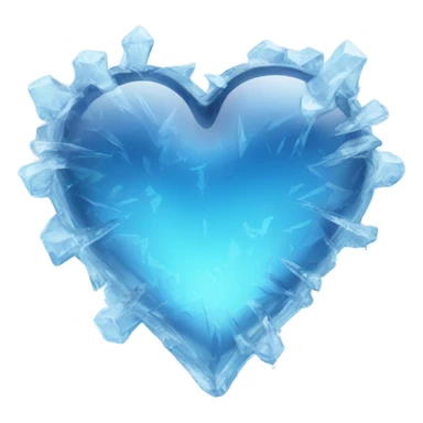 A blue heart freezed sticker