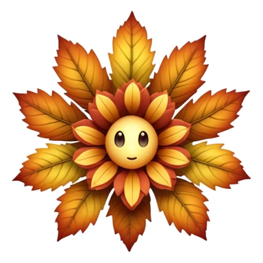 A six-limbed being with fur like autumn foliage, its face a hollow opening surrounded by petal-like structures that unfurl to reveal a mesmerizing array of glowing pistils and stamen.

 sticker