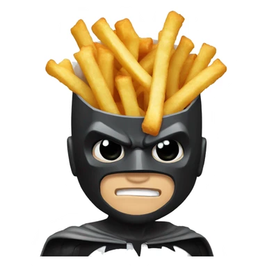 Batman qui mange des fritte  sticker