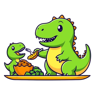 A man eating a dinosaur  sticker