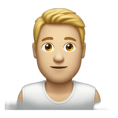 Male human from toilet bowl sticker