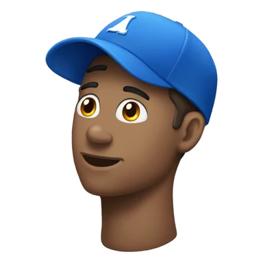 blue baseball cap sticker