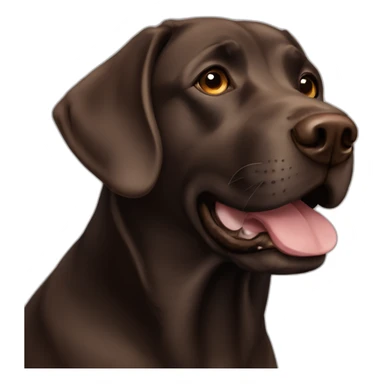 dark brown Labrador sticker