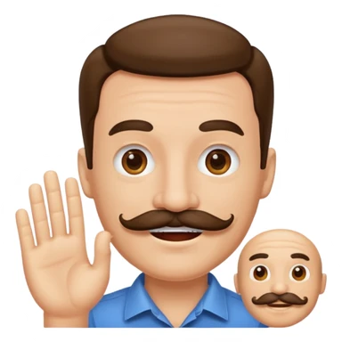 Happy face of a Duke with a mustache sticker