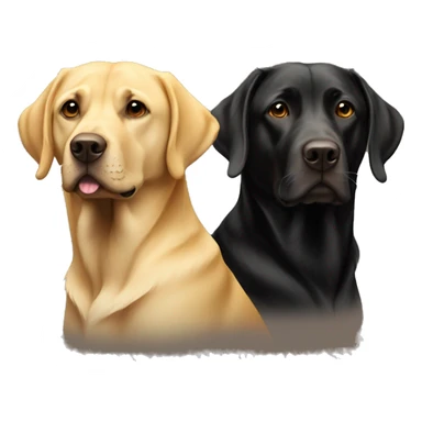 Yellow and brown and black labs sticker