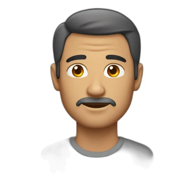 Hombre con cejas unidas sticker