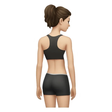 Woman Back muscles, pale skin, brunette  sticker