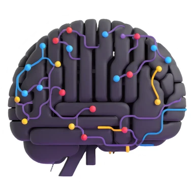 brain with circuits, symbolizing artificial intelligence sticker