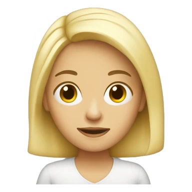 Blond girl with laptop  sticker