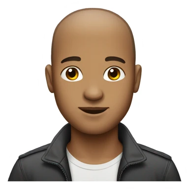 male portrait with buzz cut sticker
