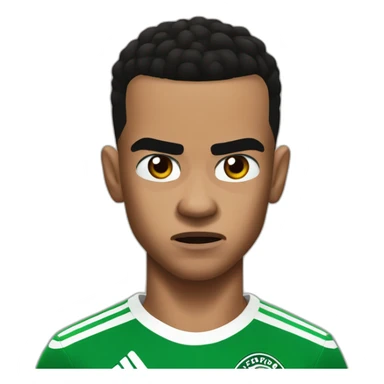 Mason greenwood angry with a black eye sticker