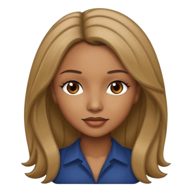 Natina Reed with dark blonde long hair sticker