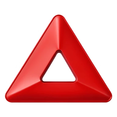 hollow triangle mold red color sticker