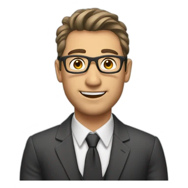 man with client sticker