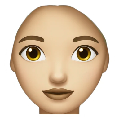 Femme blanche cheveux brun yeux vert sticker