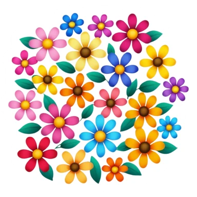 High quality flowers sticker