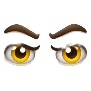 angry face with a strange look  sticker