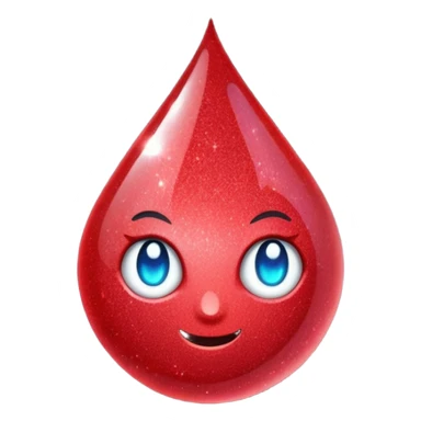 red glitter tick sticker