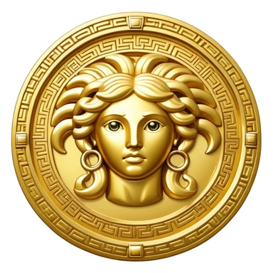 golden medallion versace medusa sticker