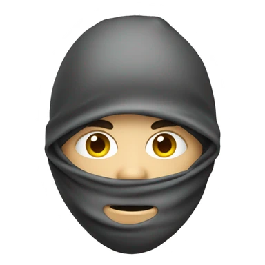 Thief with his whole face covered up sticker