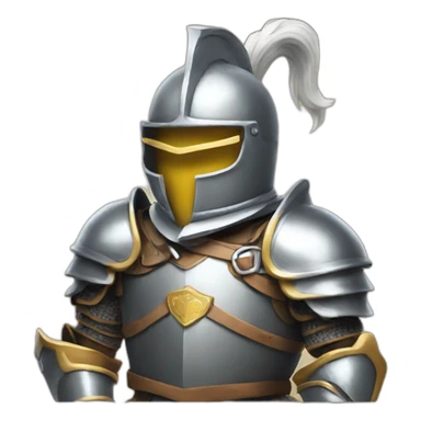 knight with a phone sticker