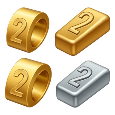 icons for paid subscriptions at different levels with the number 2 sticker