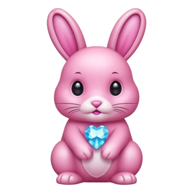  crystallized bunny pink sticker