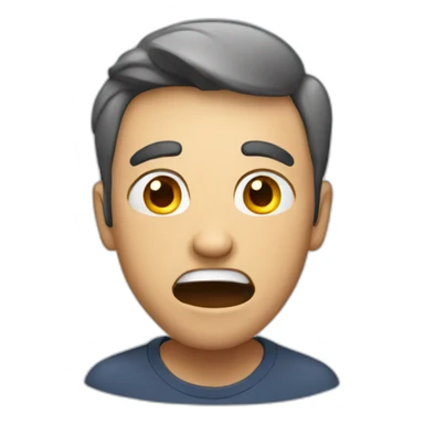 scared male smiling sticker