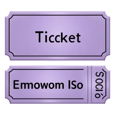 Pale Purple colored 1 Signed ticket  sticker